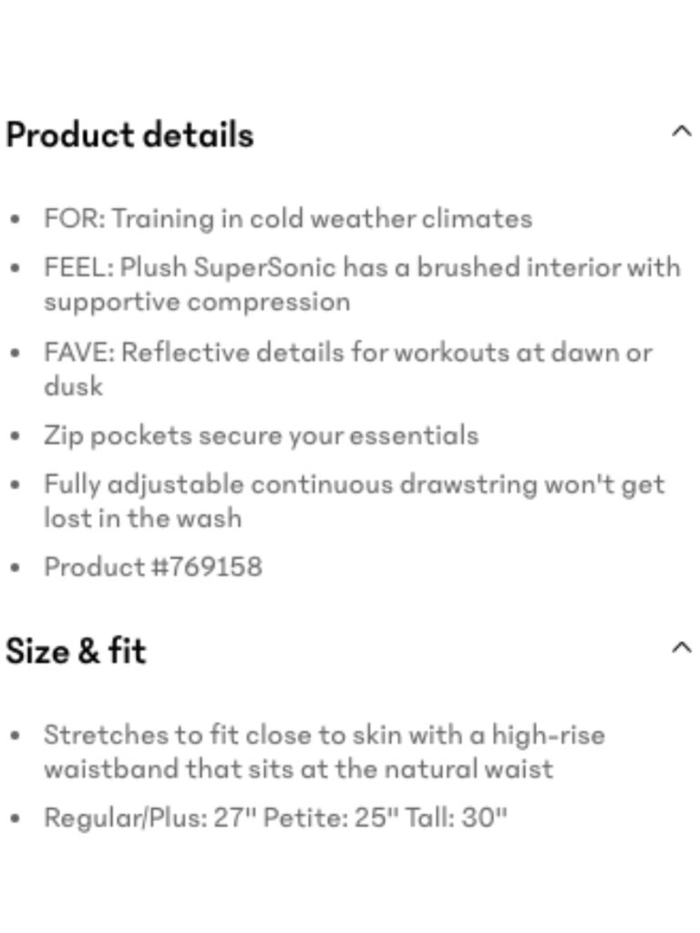 NWOT ATHLETA Ranier Reflective Tight - Picture 15 of 16